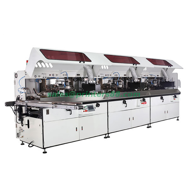 Two Color Automatic Screen Printer for Plastic Bottles (HX-2S-UV)