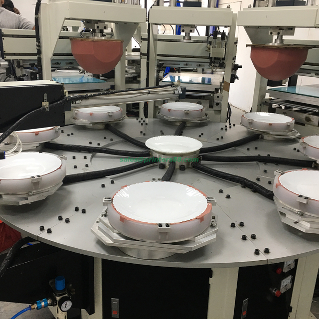 Four Color Porcelain Dinnerware Pad Printing Machine (HX-350-4P)