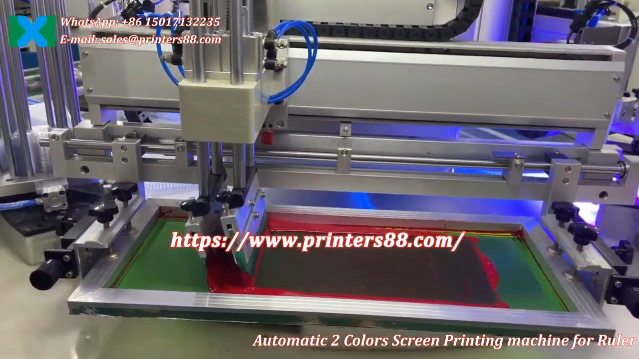 Automatic 2 Color Ruler Screen Printing Machine